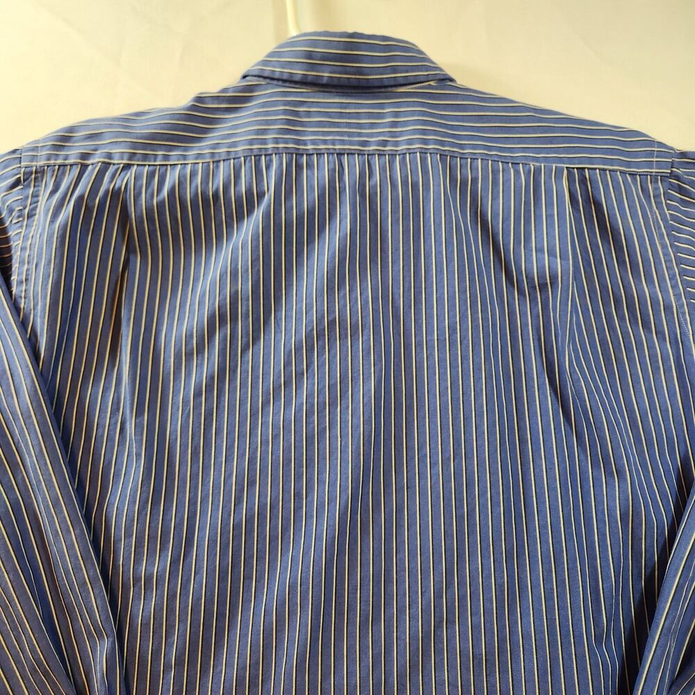 Polo Ralph Lauren Mens Button Shirt Size Large Blue Black White Stripes - Picture 6 of 14